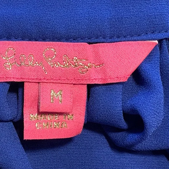 Lilly PulitzerWomen's Blue Button-Up Blouse, size medium - Picture 7 of 8